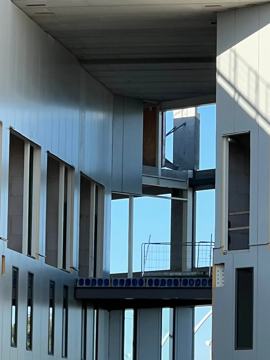Exterior structure under construction
