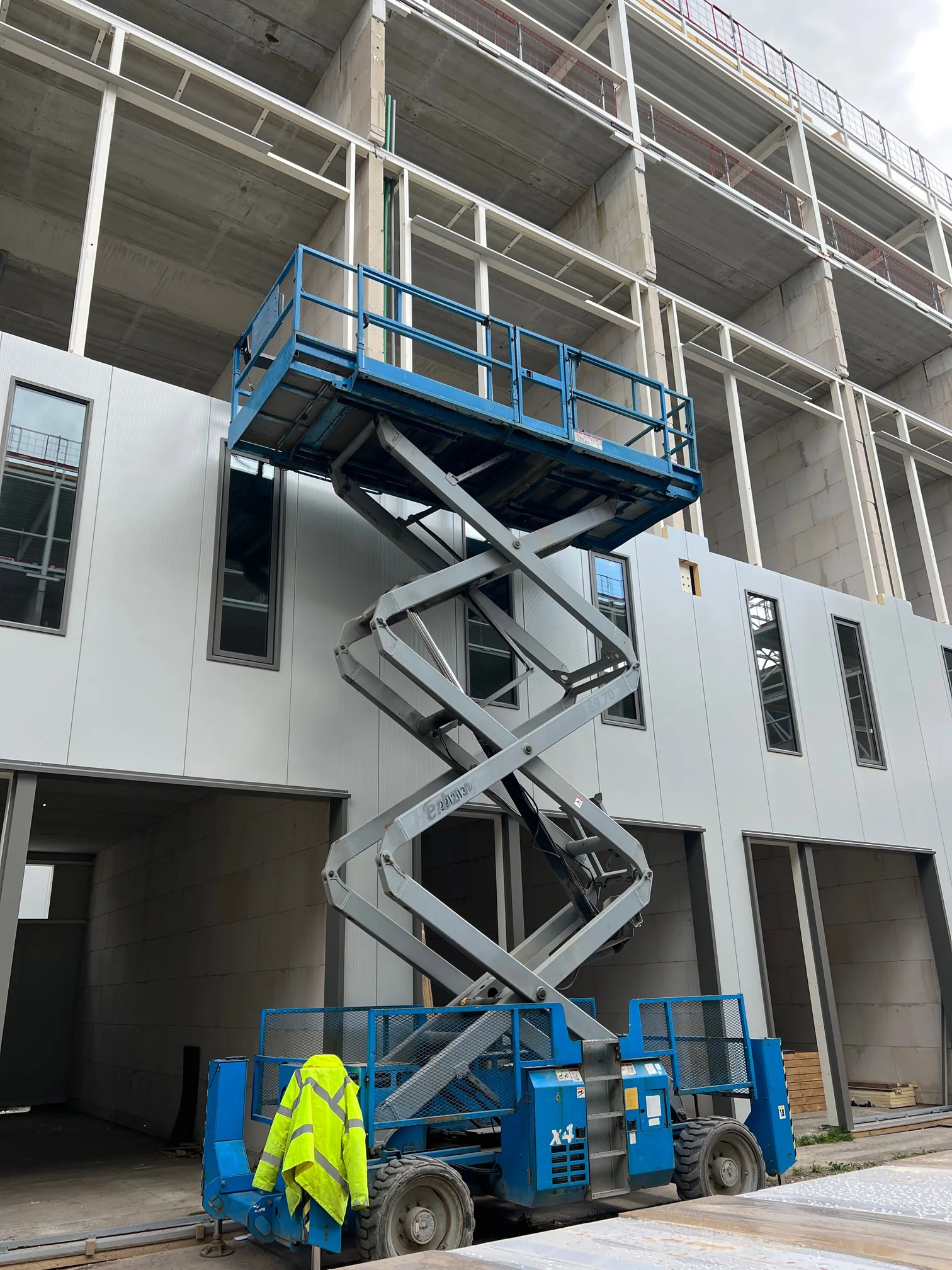 Elevated platform at an industrial building